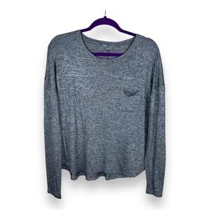 MEDIUM VINCE GREY LONG SLEEVE SHIRT STRETCH PULLOVER CASUAL